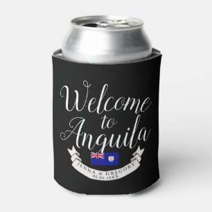 Welcome to Anguilla Destination Wedding Favour Can Cooler