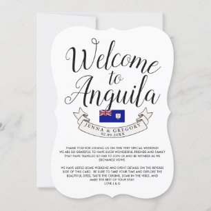 Welcome to Anguilla Destination Wedding Favour Invitation