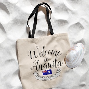 Welcome to Anguilla   Destination Wedding Favour Tote Bag