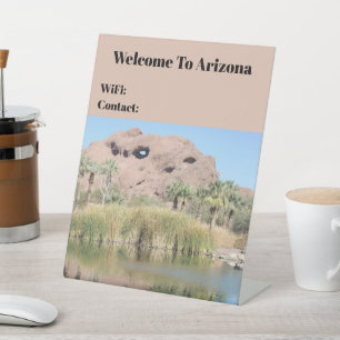 Welcome To Arizona Phoenix Guest Information Pedestal Sign