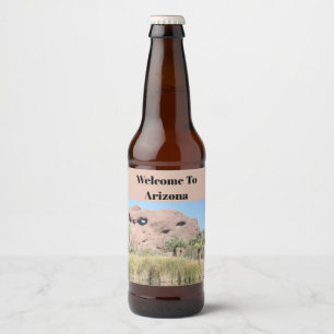 Welcome To Arizona Phoenix Landmark Guest Beer Bottle Label