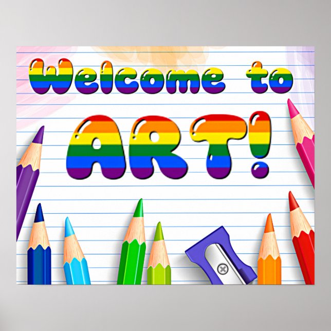 Welcome to Art Classroom Poster (Front)