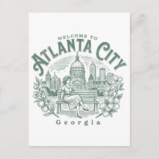 Welcome to Atlanta City Georgia Postcard