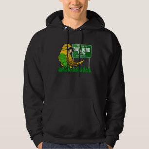 Welcome To Bad Bird City I Yellow Budgie Budgeriga Hoodie