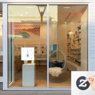 Welcome to Bakery Shop Name QR Code Window Cling