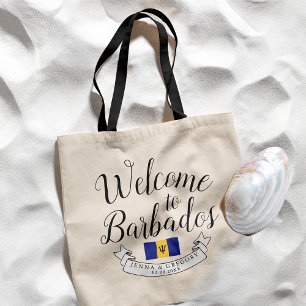 Welcome to Barbados   Destination Wedding Favour Tote Bag