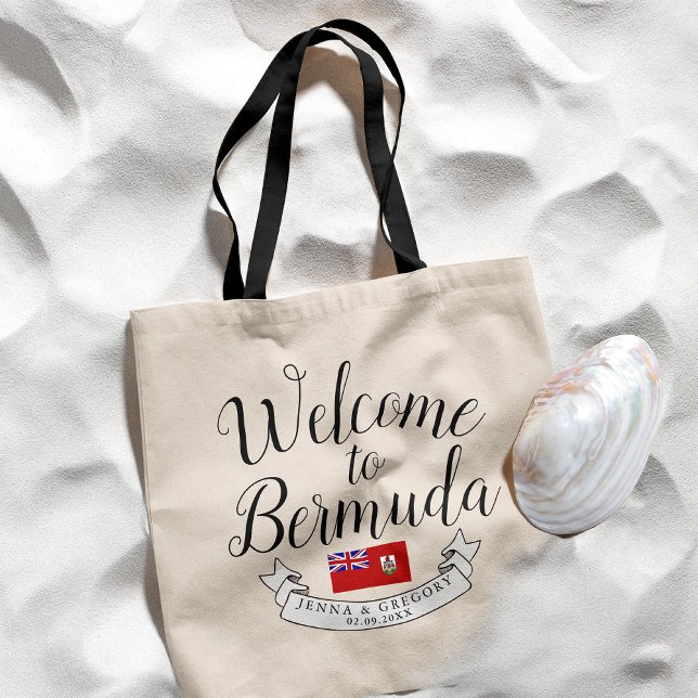 Welcome to Bermuda | Destination Wedding Favour Tote Bag (Creator Uploaded)
