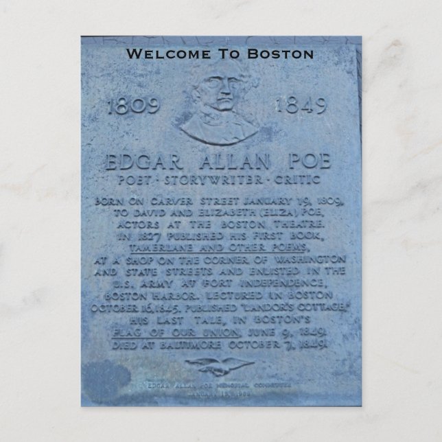 Welcome To Boston Postcard (Front)