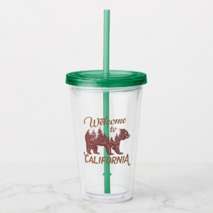 Welcome to California Bear Forest Acrylic Tumbler
