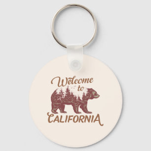 Welcome to California Bear Forest  Key Ring