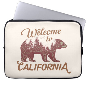 Welcome to California Bear Forest Laptop Sleeve