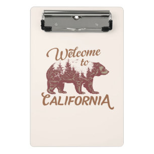 Welcome to California Bear Forest Mini Clipboard