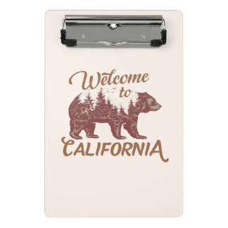 Welcome to California Bear Forest Mini Clipboard