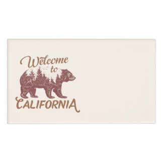 Welcome to California Bear Forest Name Tag