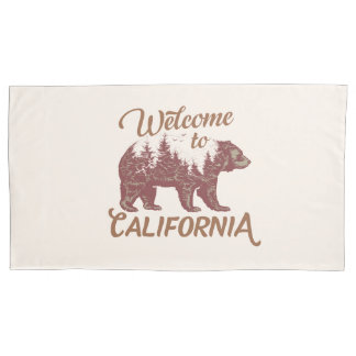 Welcome to California Bear Forest Pillowcase
