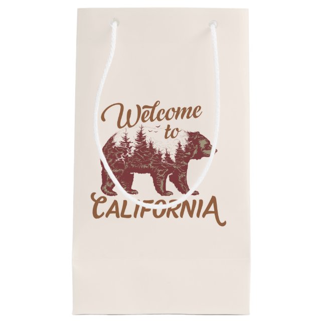 Welcome to California Bear Forest  Small Gift Bag (Front)