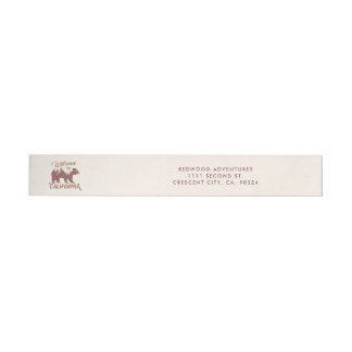 Welcome to California Bear Forest Wraparound Address Label