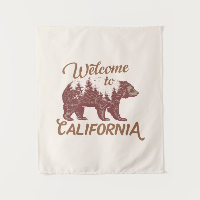 Welcome to California Bear Tapestry (Front)