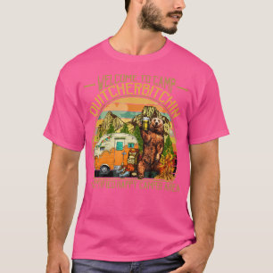 Welcome To Camp Quitcherbitchin Funny Camping Retr T-Shirt