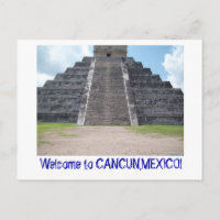 Welcome to Cancun,Mexico postcard.