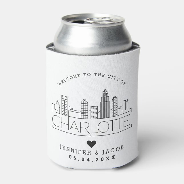 Welcome to Charlotte | Wedding Guest Favour Can Cooler (Can Front)