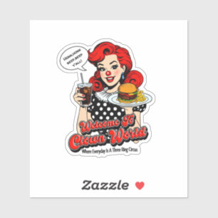 Welcome To Clown World Custom-Cut Vinyl Sticker