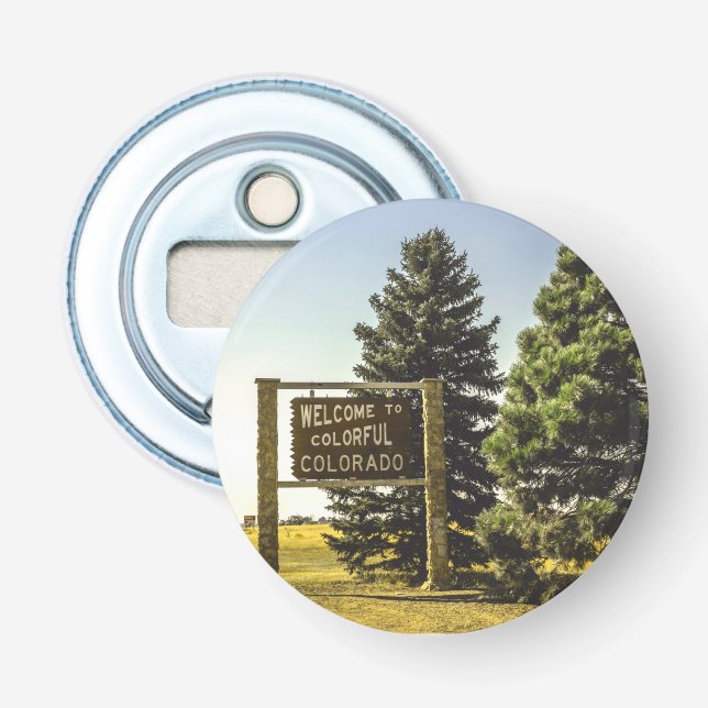 Welcome to Colourful Colorado Bottle Opener (Front)