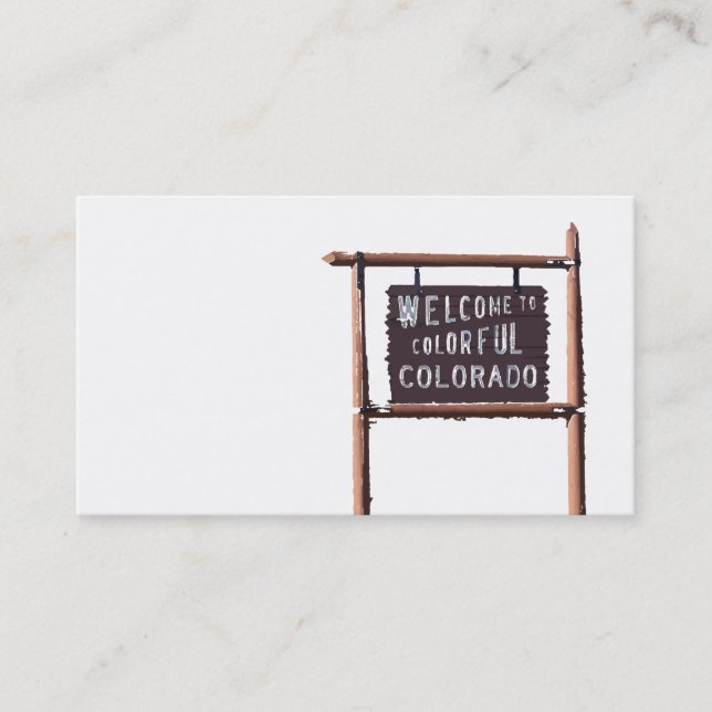 welcome to colourful colorado business card (Front)