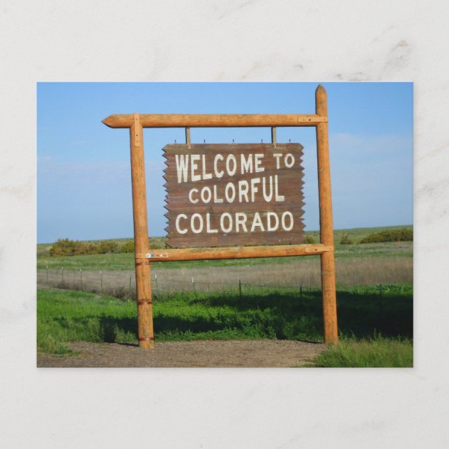 welcome to Colourful Colorado Post Card (Front)