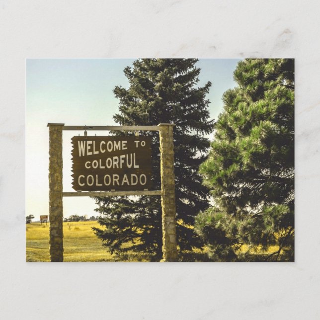 Welcome to Colourful Colorado Postcard (Front)