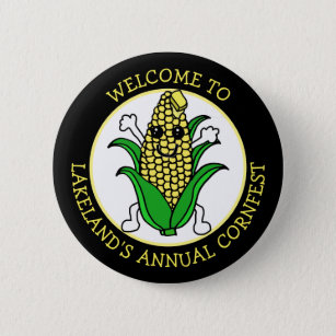 Welcome to Cornfest Personalised   6 Cm Round Badge