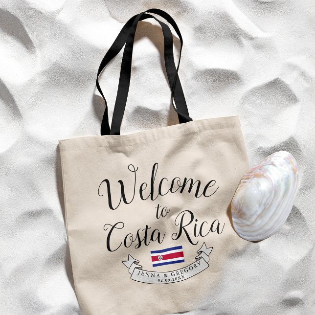 Welcome to Costa Rica | Destination Wedding Custom Tote Bag (Creator Uploaded)