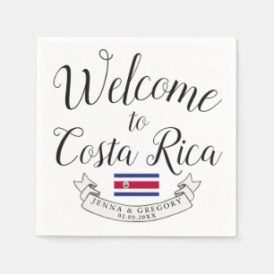 Welcome to Costa Rica Destination Wedding Napkin