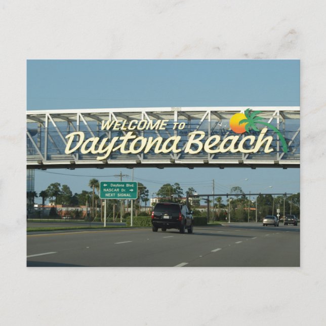 Welcome to Daytona Beach Postcard (Front)