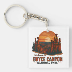 Welcome to Embroidery Bryce Canyon National USA Key Ring
