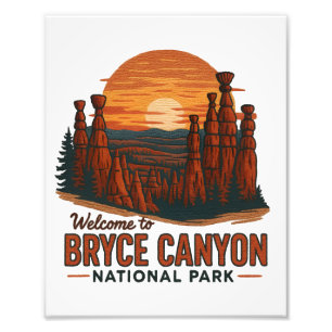 Welcome to Embroidery Bryce Canyon National USA  Photo Print