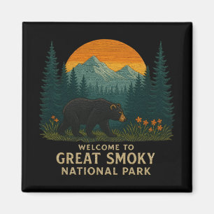 Welcome to Embroidery Great Smoky Mountains Park Magnet