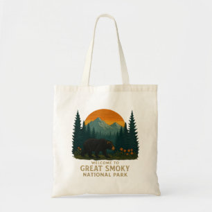 Welcome to Embroidery Great Smoky Mountains Park Tote Bag