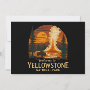 Welcome to Embroidery Yellowstone National USA  Invitation