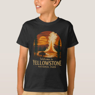 Welcome to Embroidery Yellowstone National USA T-Shirt