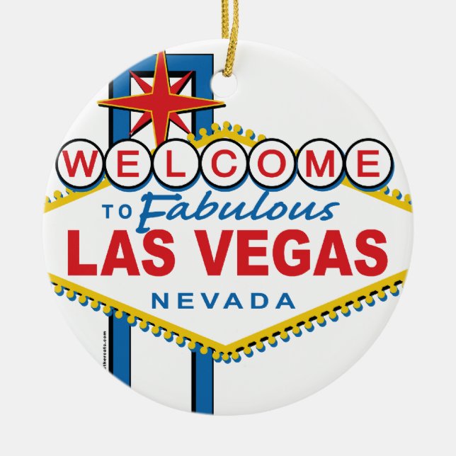 Welcome to Fabulous Las Vegas Ceramic Tree Decoration (Front)