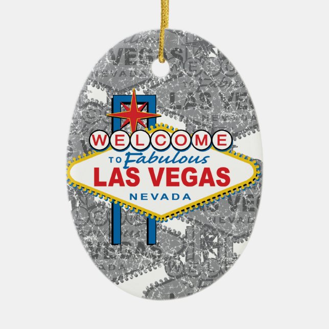 Welcome to Fabulous Las Vegas Ceramic Tree Decoration (Front)