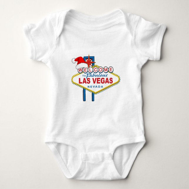 Welcome to Fabulous Las Vegas Christmas Baby Bodysuit (Front)