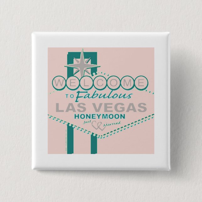 Welcome to Fabulous Las Vegas Honeymoon 15 Cm Square Badge (Front)