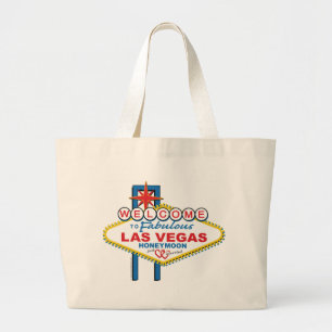 Welcome to Fabulous Las Vegas Honeymoon Large Tote Bag