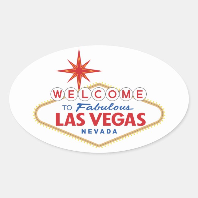 Welcome to Fabulous Las Vegas, Nevada Oval Sticker (Front)