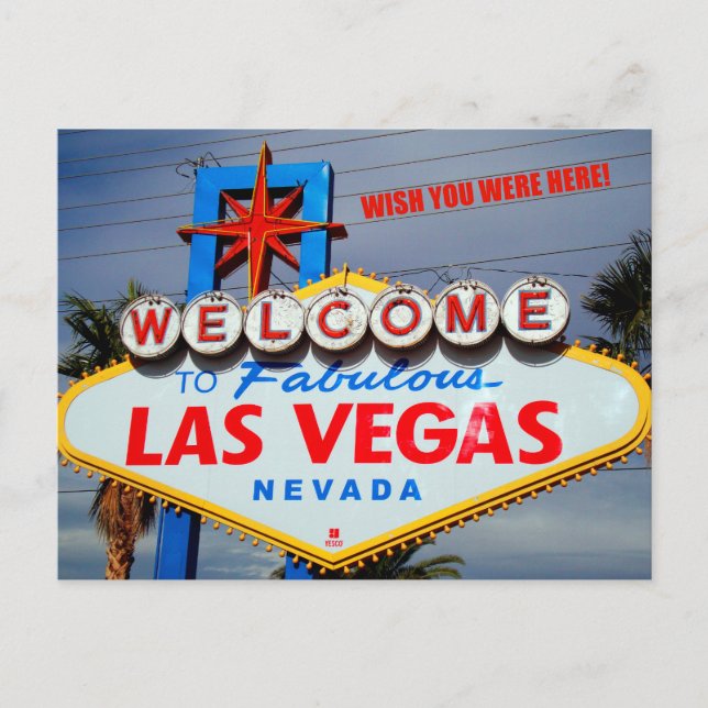Welcome to Fabulous Las Vegas Nevada Postcard (Front)
