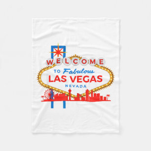 Welcome to Fabulous Las Vegas Nevada Sign Iconic Fleece Blanket