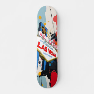 Welcome to Fabulous Las Vegas Nevada Sign Pop Art Skateboard