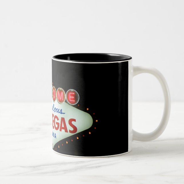 Welcome to Fabulous Las Vegas - Nevada Two-Tone Coffee Mug (Right)
